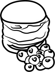Pancake breakfast coloring page