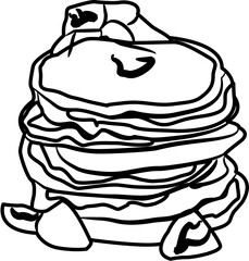 Pancake breakfast coloring page