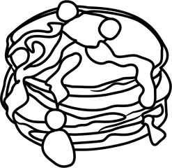 Pancake breakfast coloring page