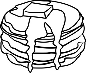 Pancake breakfast coloring page