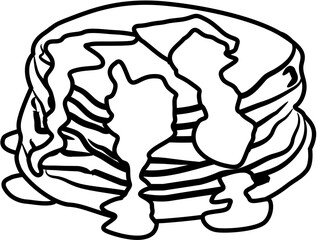 Pancake breakfast coloring page