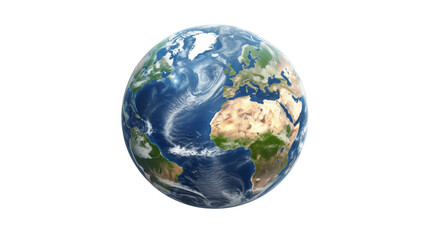 Fototapeta premium Stunning 3D Render of Planet Earth Showing Continents and Oceans Ideal for Environmental and Science Presentations Educational Resources and Global Awareness Campaigns