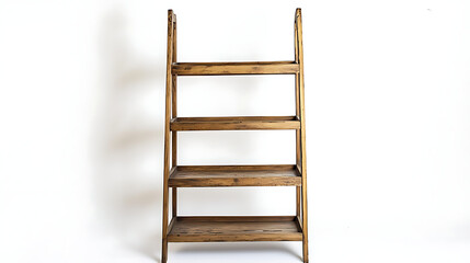 A tall wooden bookshelf with four shelves