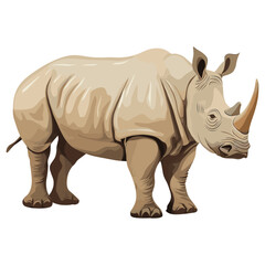 Obraz premium Rhinoceros walking rhino illustration wildlife vector