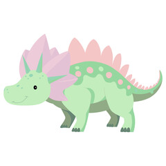Fototapeta premium Triceratops illustration dinosaur cute vector