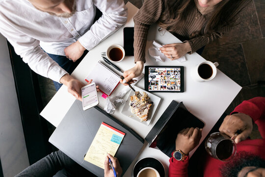 Business: Overhead Of Team Brainstorming Together