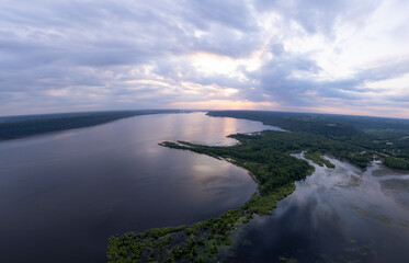 Sunset on Lake Pepin. Maiden Rock, Wisconsin. High Quality Picture. 