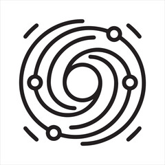 Space galaxy icon vector art illustration.