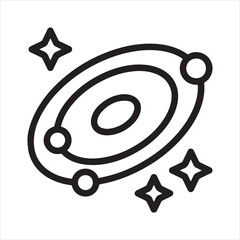 Space galaxy icon vector art illustration.