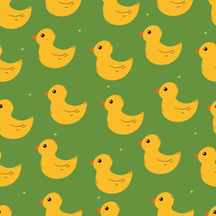 seamless pattern cute cartoon duck. cute animal pattern for wallpaper, background and gift wrap paper