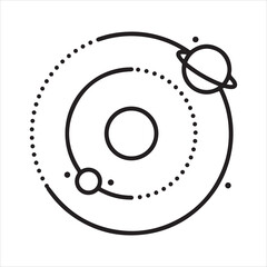 Space galaxy icon vector art illustration.