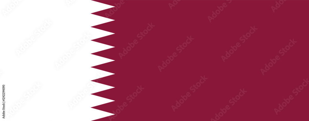 Aufkleber flag of qatar. flag icon. standard color. standard size. a rectangular flag. computer illustration. 