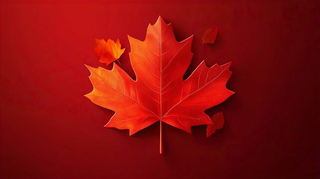 Vibrant Autumn Maple Leaves in Red Orange Yellow and Brown Isolated Against White Background