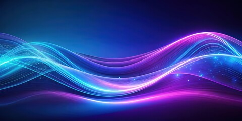 Fototapeta premium Abstract digital wave in cobalt blue and moody violet with a futuristic feel, abstract, digital, wave