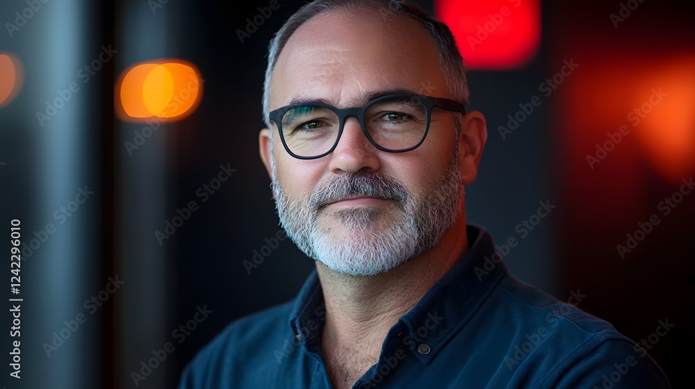Poster portrait of a cybersecurity analyst intently examining a computer system in a modern office environm