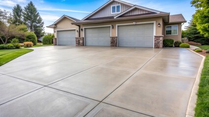 Smooth concrete driveway in Des Moines ,  concrete, driveway, smooth, surface, urban, street, residential, gray, clean