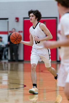 JV boys basketball game. 