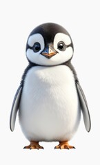 Obraz premium Penguin on white background