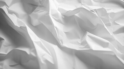 Obraz premium Crumpled white paper texture background