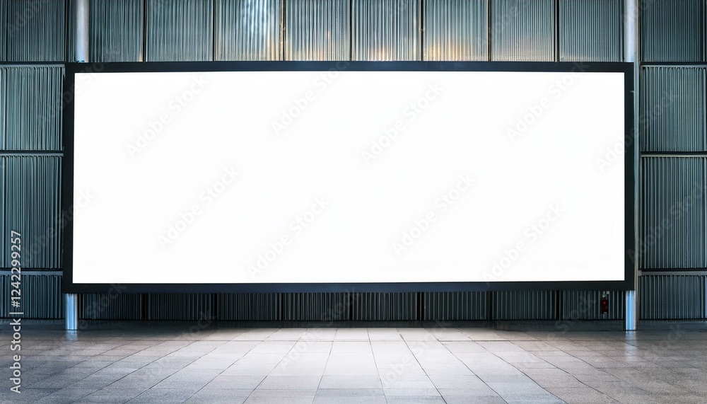 Poster white blank screen billboard in the for new product or presentation with empty space .