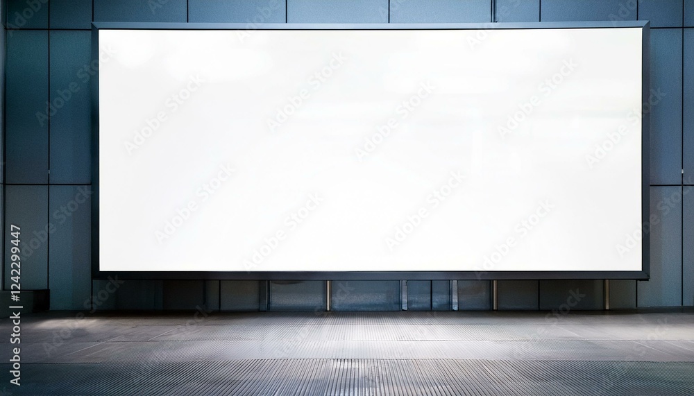 Poster white blank screen billboard in the for new product or presentation with empty space .