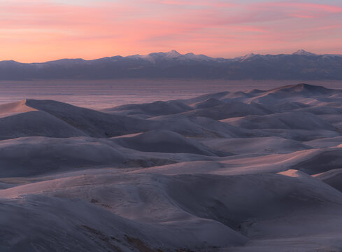 Softest Sunset.  Great Sand Dunes National Park. Colorado. vt