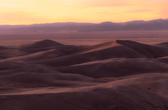 Softest Sunset.  Great Sand Dunes National Park. Colorado. vt