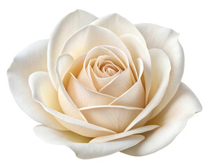Rose on Transparent Background, Bright Yellow Rose, Floral Decoration