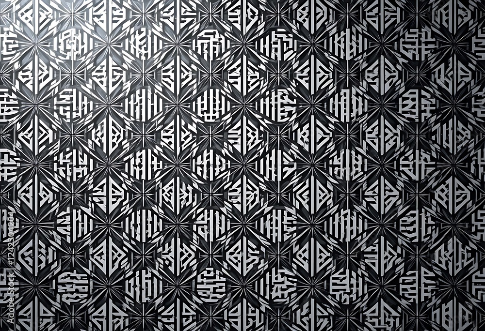 Poster abstract gray scale geometric pattern design