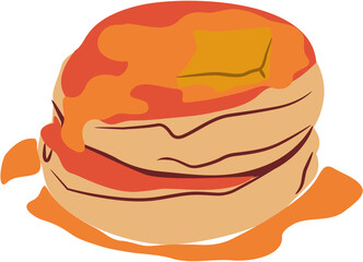 pancake breakfast Illustration