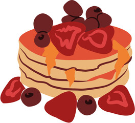 pancake breakfast Illustration