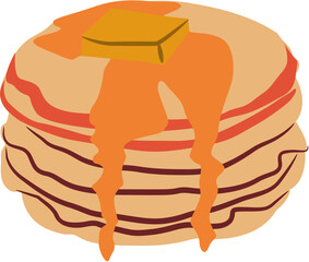 pancake breakfast Illustration