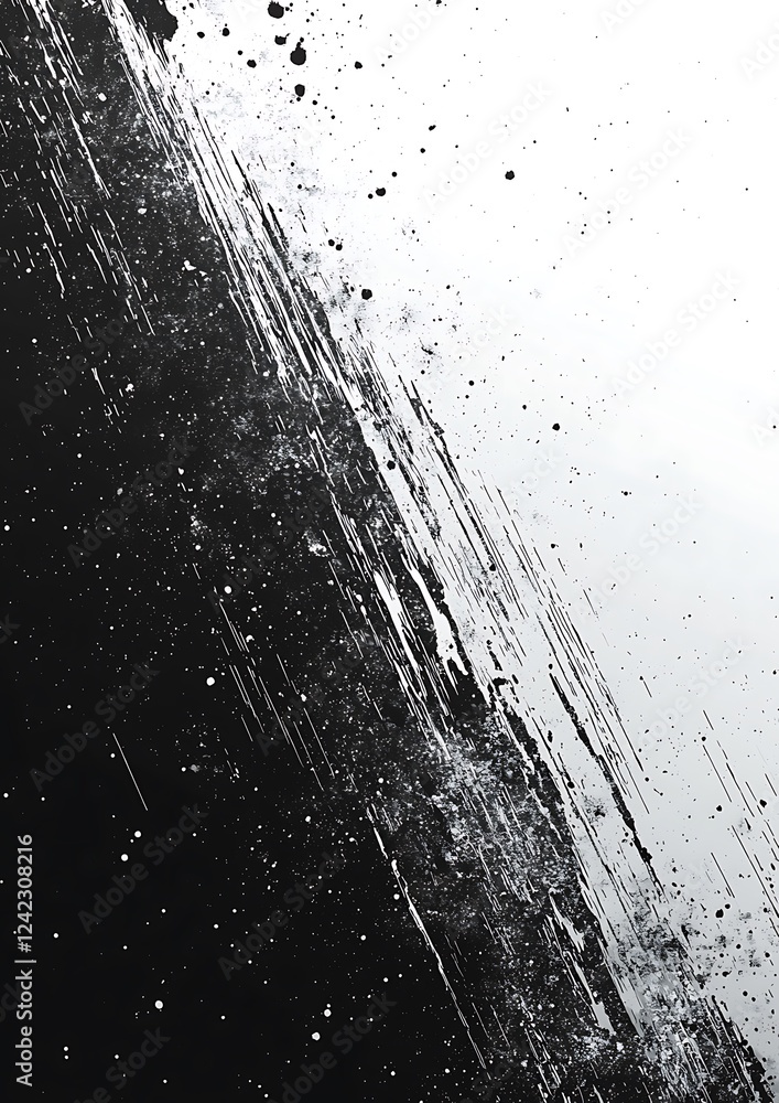 Poster a vector black and white grainy background with a noise texture in a grunge gradient, ideal for mode