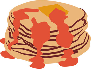 pancake breakfast Illustration