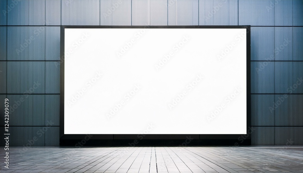 Poster white blank screen billboard in the for new product or presentation with empty space .