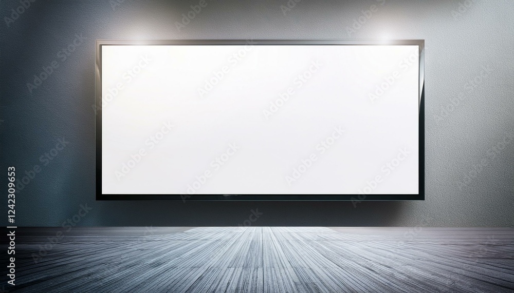 Poster white blank screen billboard in the for new product or presentation with empty space .