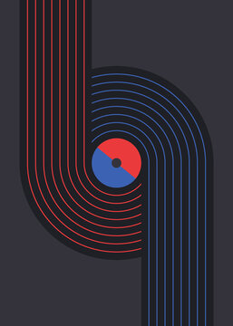Abstract vinyl record