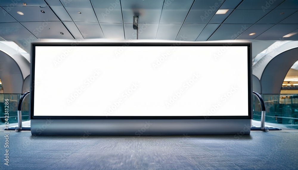 Aufkleber white blank screen billboard in the for new product or presentation with empty space .