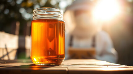 glass of honey
