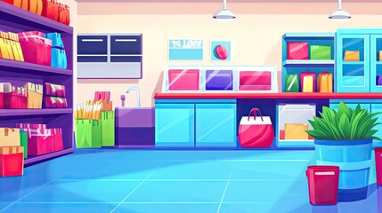 Large logistics hub warehouse with parcels stacked on shelves.