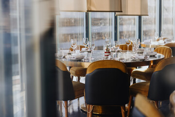 Elegant Dining Table in a Modern Restaurant