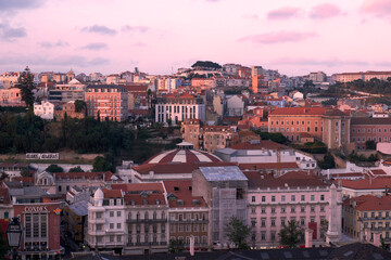Fototapeta premium View of Lisbon in the evening