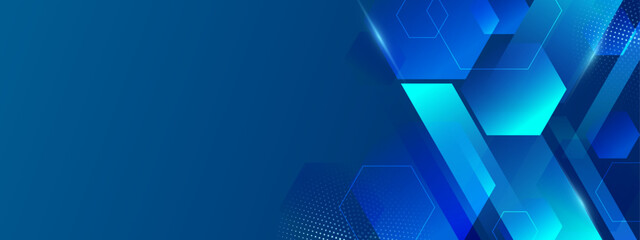Blue gradient geometric modern style background suitable for presentations, digital artwork, and design templates