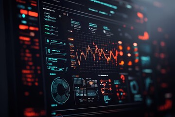 Obraz premium Innovative healthcare dashboard displaying biotechnology insights