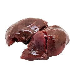 Fresh beef liver pieces, rich in color and texture, ideal for culinary use and nutrition. Perfect for recipes and food photography