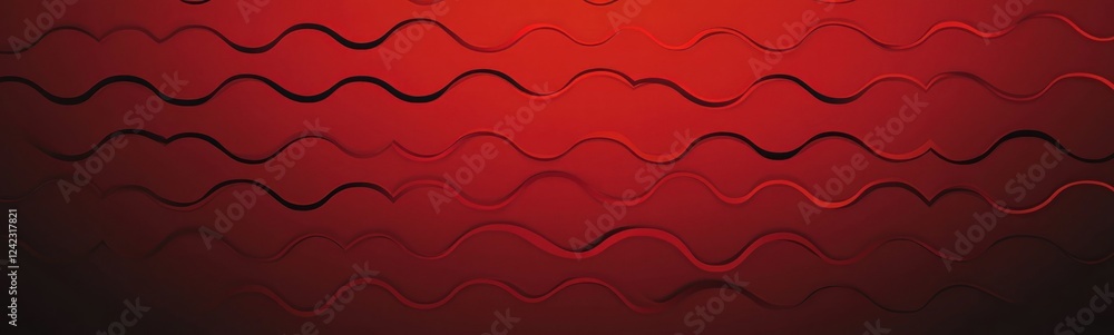 Poster abstract red wave pattern background.