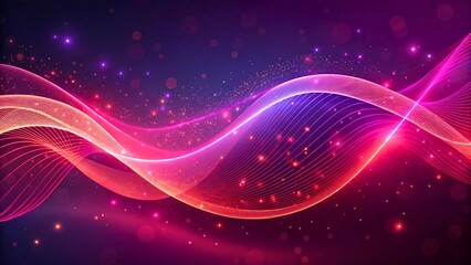 Fototapeta premium Colorful Abstract Wave Background with Light Effects and Sparkles for Creative Projects
