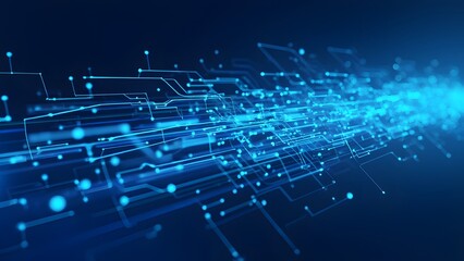 3d illustration of abstract technology background with circuit board elements. Technology concept. Generated by AI