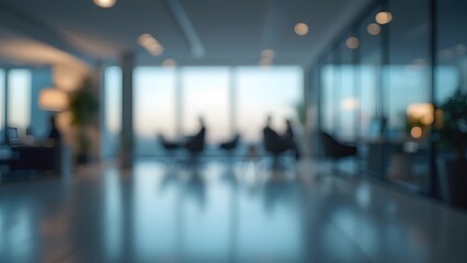 The background of the business meeting room and the business concept are blurred. Generated by AI