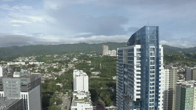 Cebu Highly Develop City Drone shot taken during early morning Showing the Panoramic view of Cebu City